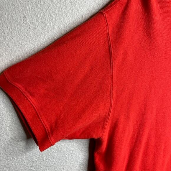 L.L. Bean Men's Sz Large Orange Polo Short Sleeve Outdoor Solid Casual Golf59 - Picture 4 of 5